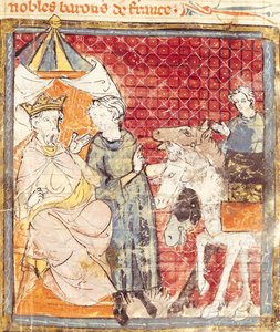 Roland Bidding Farewell to Charlemagne, Grandes Chroniques de France by French School