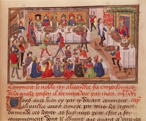 How the Noble King Alexander was Poisoned, illustration from a book by Jean Wauquelin, from the Histoire du Grand Alexandre
