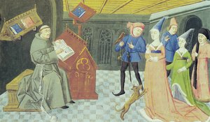 Carlo Marsuppini Illustration from Controversia de Nobilitate by Buonaccorso da Montemagno