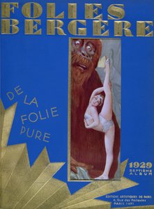 Folies Bergere Programme for the revue De la Folie Pure, inspired by the film King Kong, and starring Glenn Ellyn