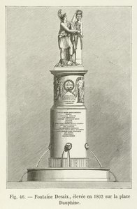 Desaix Fountain, erected in 1802 on the Place Dauphine by French School