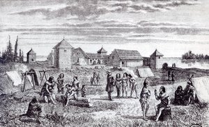 Fort Youkon, a Hudson Bay Company Trading Station