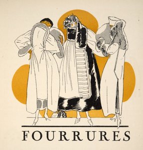 Fourrures from Gazette de Bon Ton, pub. 1920 by French School