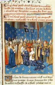 Coronation of Louis VIII and Blanche de Castile at Reims in the Presence of the King of Jerusalem by French School