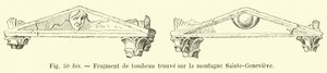 Fragment of a tomb found on the Sainte-Genevieve mountain by French School