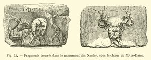Fragments Found in the Monument of the Nautes, Under the Choir of Notre-Dame by French School