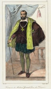 Francesco de Medici, Grand Duke of Tuscany (1541 - 1587), father of Mary of Medici. Engraving 19th century by French School