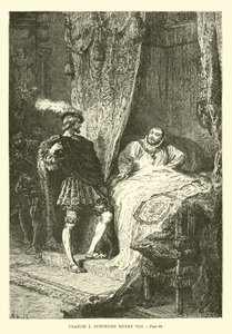 Francis I surprises Henry VIII by French School