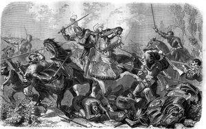 Francois I (1494-1547), king of France took prisoner at the Battle of Pavia on February 24 by French School