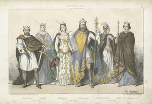 Frankish Kings and Queens of the Carolingian Dynasty by French School