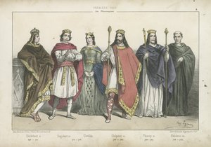 Frankish Kings and Queens of the Merovingian Dynasty by French School