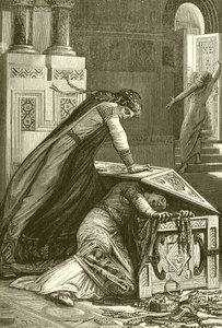 Fredegonde Trying to Kill Rigonthe by French School
