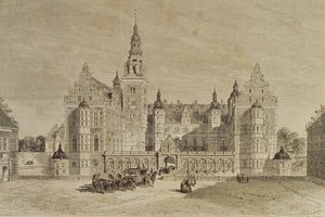 Frederiksborg Castle, Hillerod, Denmark, 1850s, from Le Tour du Monde, published Paris, 1860s