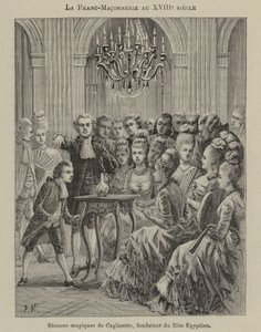 Freemasonry in the 18th Century: magic seance conducted by Aleesandro Cagliostro, founder of the Egyptian Rite