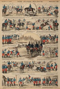 French Army Cavalry Cadets in Training by French School