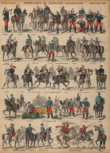 French Army cavalry manoeuvres by French School