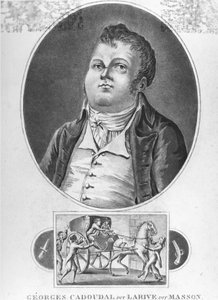 French Revolution: Georges Cadoudal (aka Larive, aka Masson), a French Conspirator Who Was One of the Leaders of the Chouans and Who Organized Two Plots Against Bonaparte, Executed on 25 June 1804 - Engraving, coll. museum Dobrée, Nantes
