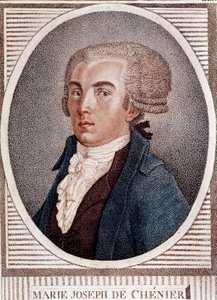 French Revolution: portrait of diplomat poet and historian Marie Joseph Chenier (1764-1811), author of the Chant du depart engraving of the 19th century. by French School