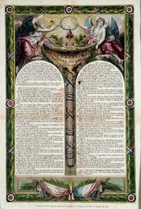 French Revolution: poster of the declaration of human rights