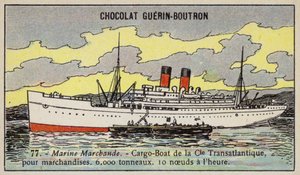 French Cargo Ship of the Compagnie Transatlantique