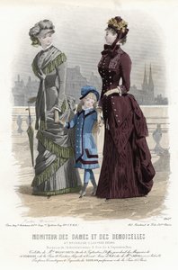 French fashion plate, late 19th century by French School