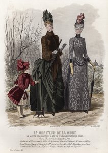 French fashion plate, late 19th century by French School