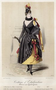 French fashion plate, late 19th century by French School
