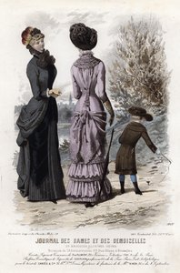 French fashion plate, late 19th century by French School