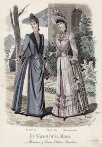 French fashion plate, late 19th century by French School