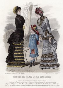French fashion plate, late 19th century by French School