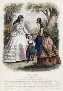 French Fashion Plate, Late 19th Century