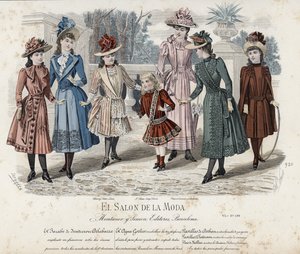French Fashion Plate, Late 19th Century