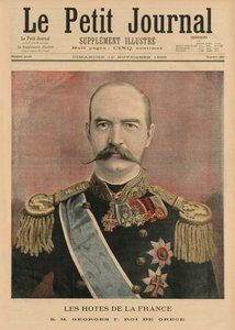 French hosts, His Majesty George I, King of Greece, front cover illustration from 