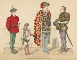 French Lord and Servants, Mid 15th Century by French School