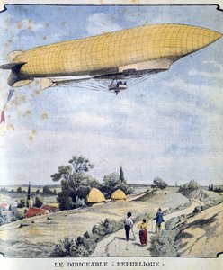 French Military Airship La Republique on Her Maiden Flight from Paris to Compiegne by French School