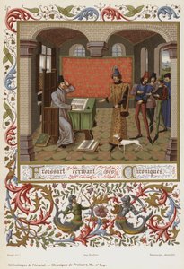 Froissart Writing His Chronicles by French School