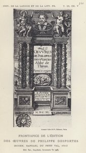 Frontispiece of the Edition of the Works of Philippe Desportes by French School