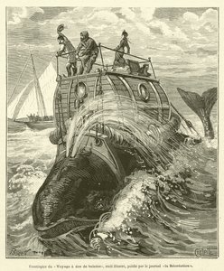 Frontispiece of the Whale Ride, illustrated story, published by the journal La Recreation (engraving)