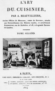 Frontispiece from LArt du Cuisinier by Antoine Beauvilliers, engraved by Jubin, published 1814 by French School