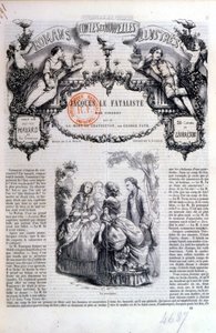 Frontispiece of a collection of novels and stories featuring Jacques le Fataliste by Diderot, published in Paris in 1849 by French School