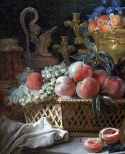 Fruit vase and basket (detail) by French School