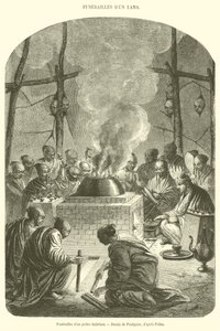 Funeral of a Tibetan Priest (engraving)