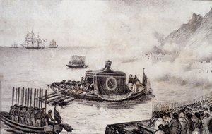 Funeral of Napoleon I: departure of St. Helena - drawing by Levilly, in “Historical painting of the funeral of Napoleon” by M. St Maurice, c. 1851