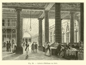 Gallery of Orleans in 1840 by French School