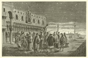 Galileo shows the satellites of Jupiter to the Senators of Venice by French School
