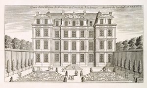 Garden elevation of the Count Vartenaers house by French School