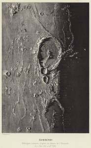 Gassendi, Lunar Mountains by French School