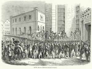 Gathering of the German parliament in Frankfurt by French School