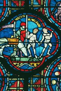 Gemini and May, from the Zodiac Window, 13th century by French School