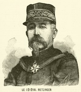 General Leon Frederic Hubert Metzinger, French Soldier (engraving)